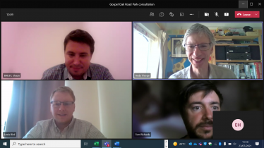 A snapshot of the meeting in progress on Microsoft Teams
